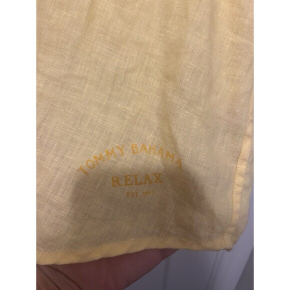 Tommy Bahama Shirt Men’s Size 2X Yellow Cruise Vacation Linen Lightweight Casual - Picture 4 of 5